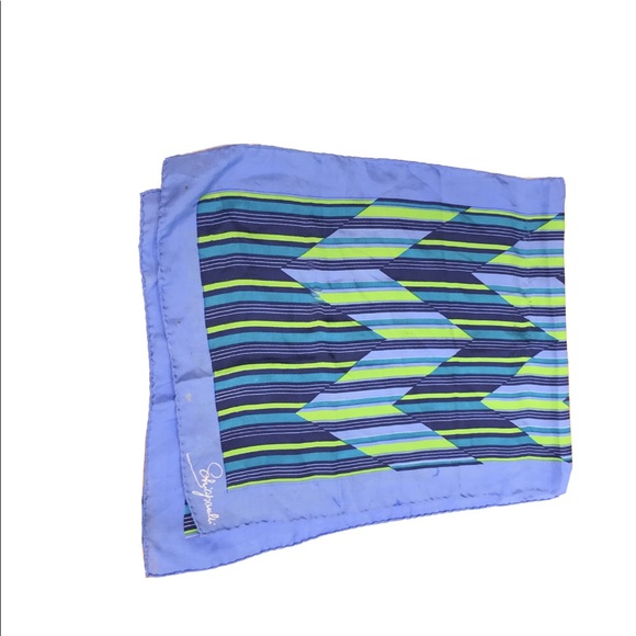 Schiaparelli Silk Striped Multicolor Scarf - Picture 2 of 8